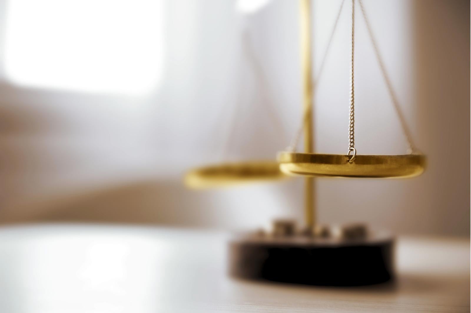 zoomed photo of the balance scale