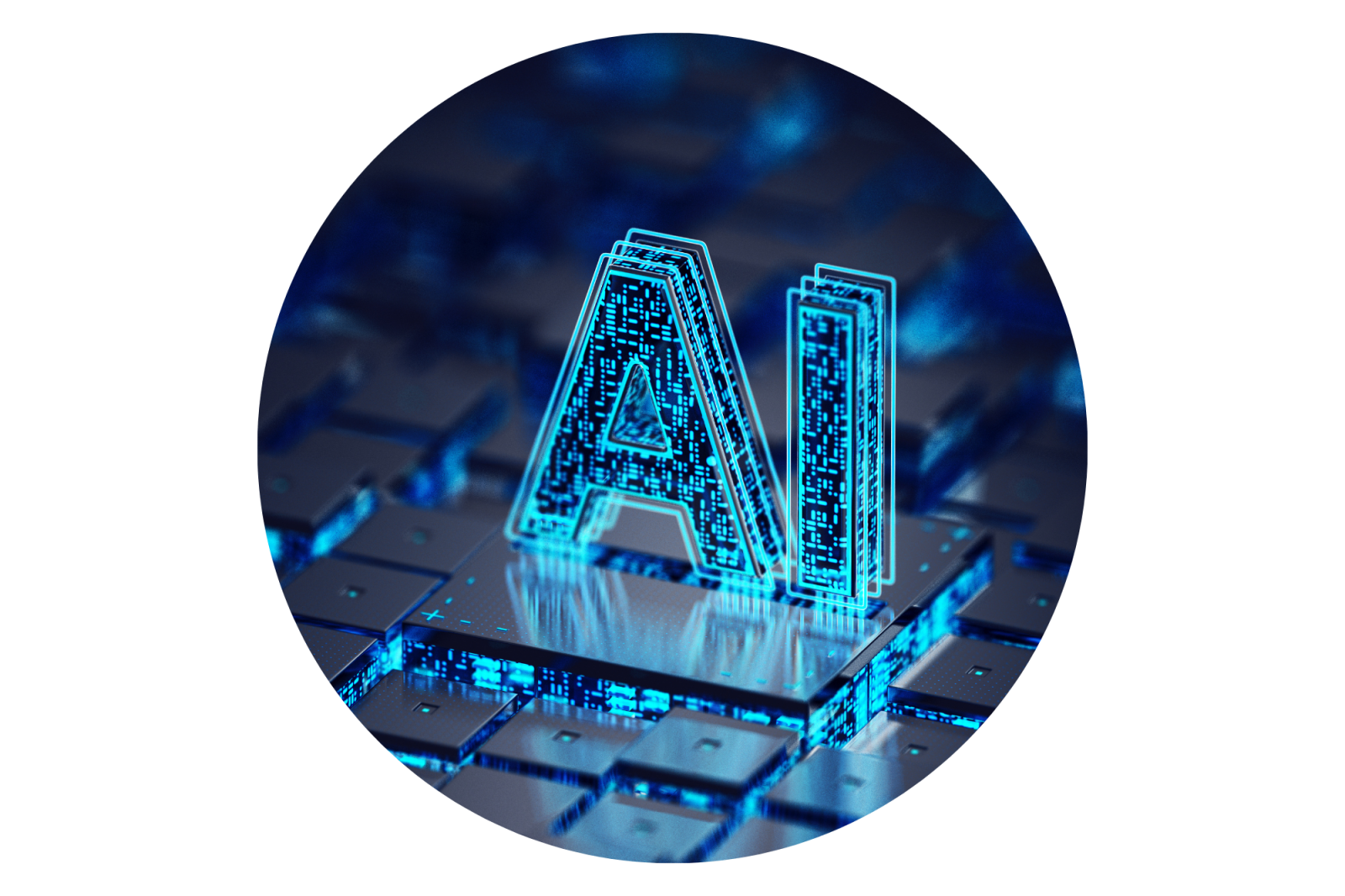 Digital image of AI.