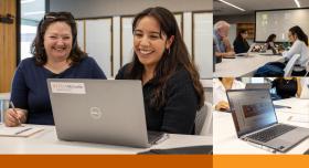 Images of attendees at the Assessible by Design events.