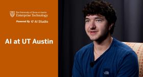 Image of UT Austin student sitting.
