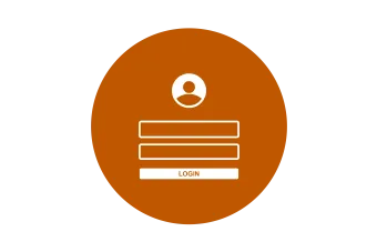 Burnt Orange Icon representing EID Authentication