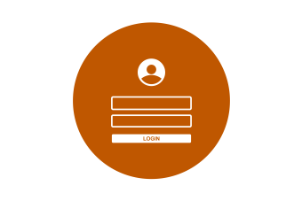 Burnt Orange Icon representing EID Authentication