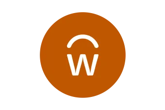 workday icon in burnt orange circle