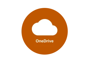 Microsoft OneDrive Icon in Burnt Orange