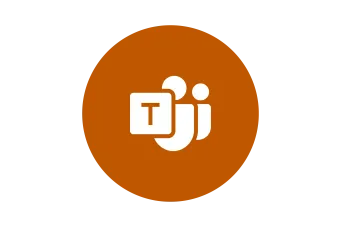Microsoft Teams Icon in Burnt Orange