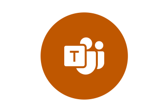 Microsoft Teams Icon in Burnt Orange