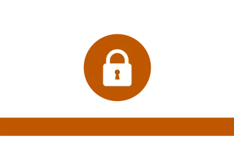 Round icon of a lock