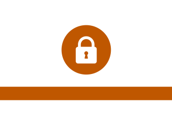 Round icon of a lock