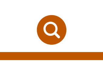 Round icon of a magnifying glass