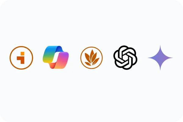 Image of AI tools logos that UT has available.