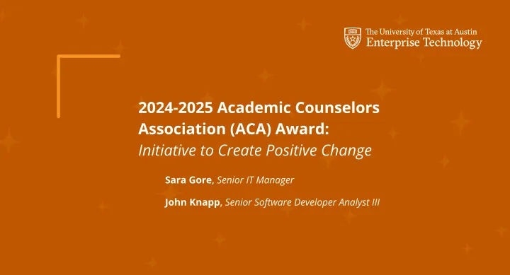 academic counselors association award: initiative to create positive change recipients