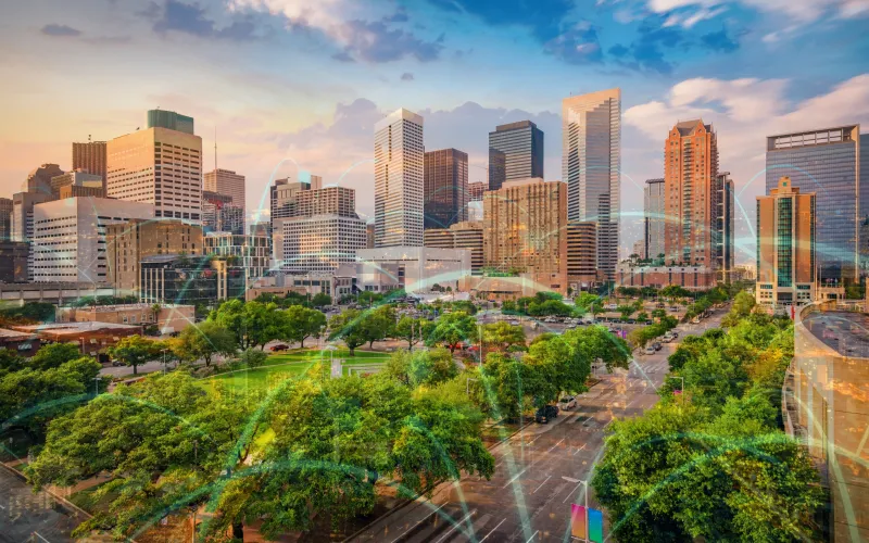 University of Texas at Austin Campus showing digital connection